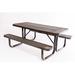 Arlmont & Co. Dimaggio Plastic Outdoor Picnic Table Plastic in Brown | 30 H x 72 W x 60 D in | Wayfair D696C847C65D4DAC8EFBB8D0F74526E0