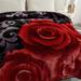 Red Barrel Studio® Rafa 2-Ply Printed Soft Plush Korean Style Mink Blanket 5lb Microfiber/Fleece/ in Red/Black/Brown | 77 W in | Wayfair