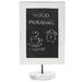 Gracie Oaks Vintage Tabletop Wood Chalkboard Sign Wood/Manufactured Wood in White | 11.38 H x 3.94 W x 6.69 D in | Wayfair