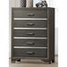 Ebern Designs Alexandro 5 Drawer Chest Wood in Gray | 47.44 H x 33.62 W x 16.37 D in | Wayfair 0243CBB7EAC240378D0E7FD52D2017FE
