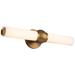 Juliet 5"H x 27"W 2-Light Bath Bar in Aged Brass