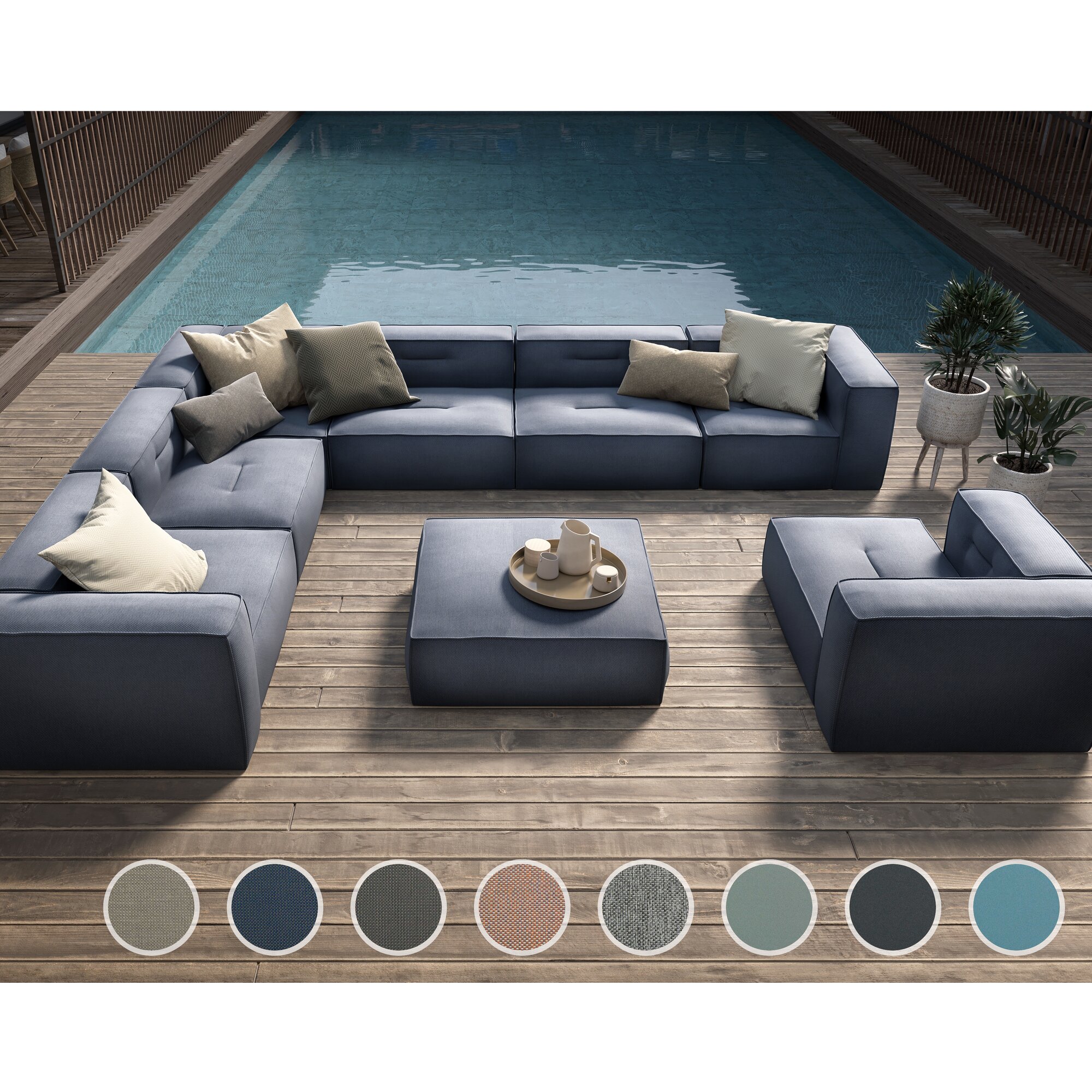 Sitting Bull »numberONE« Sofa Grundelement rechts Armlehne hoch PG1 MIAMI 036 seagreen