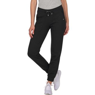 Jerseyhose TRIGEMA "TRIGEMA Bequeme Jogginghose mit großen Taschen", Damen, Gr. L, US-Größen, schwarz, 55% Polyester, 45% Baumwolle, casual, Hosen Image