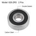 628-2RS Deep Groove Ball Bearings Z2 8x24x8mm Double Sealed Carbon Steel 2pcs - Silver Tone