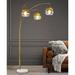 Metro 84"H 3-Light LED Dimmable Arch Floor Lamp with LED Vintage Bulbs