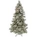 7.5ft Pre-lit Artificial Snowy Yorkshire Hinged Tree , 750 Clear Lights-UL - 7.5 ft