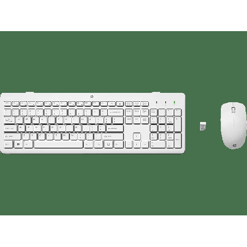 HP 230 Maus und -Tastatur, Set, kabellos, Weiß