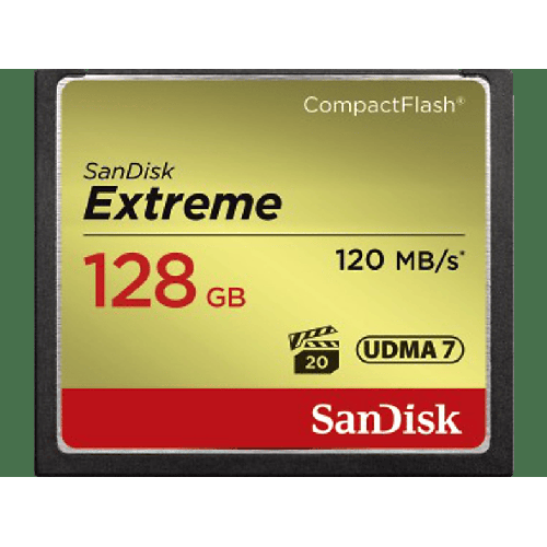 SANDISK Extreme, Compact Flash Speicherkarte, 128 GB, 120 MB/s
