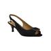 Women's Medeleina Pumps by J. Renee in Black Satin (Size 10 1/2 M)