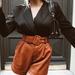 Zara Tops | Gorgeous Zara Nwt Black Bodysuit W Shoulder Pads | Color: Black | Size: S