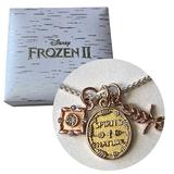 Disney Jewelry | Disney Frozen Ii Spirits Of Nature Silver Charm Necklace | Color: Gold/Silver | Size: Os