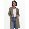 Longstrickjacke ONLY "ONLJADE L/S CARDIGAN KNT NOOS", Damen, Gr. S (36), grau (colorot caribou melang), Grobstrick, Obermaterial: 81% Polyacryl, 19% Polyester, colorblocking, casual, ca. Mitte Oberschenkel, Langarm, Strickjacken