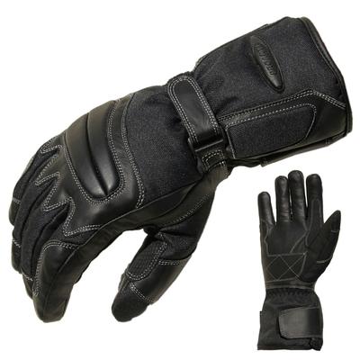 Motorradhandschuhe PROANTI Gr. M, schwarz, Handschuhe, M, Obermaterial: 50% Rindsleder, 35% Nylon, 10% Polyester, 5% Polyurethan. Innenfutter: 100% Polyester, für Regenwetter geeignet, wasserdicht Image