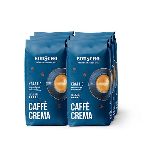 Eduscho Caffè Crema Kräftig – 6x 1 kg Ganze Bohne