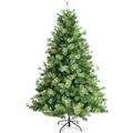 Goplus - 180CM Sapin de Noel Artificiel Demi-Enneige avec 820 Branches en PVC,Arbre Noel Artificiel