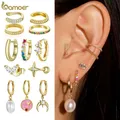 Bamoer – boucles d'oreilles en argent Sterling 925 plaqué or Clip d'oreille exquis pour femmes