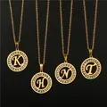 Collier pendentif lettre initiale pour femme 26 lettres breloque acier inoxydable qualité