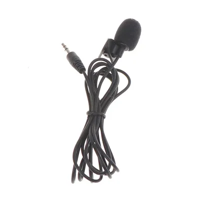 Mini Microphone Externe Filaire Mains Libres Jack Stéréo 1.5mm 3.5 m de Long pour PC Voiture