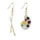 Boucles d'oreilles palette d'art pour femmes pinceau d'artiste outil de peinture boucles