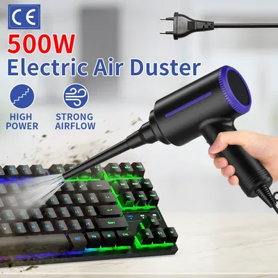 Plumeau à Air comprimé électrique 500W souffleur d'air pour clavier ordinateur sèche-cheveux