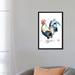 East Urban Home 'Rooster' By Lisa Whitehouse Graphic Art Print on Canvas Canvas, Cotton in Black/Blue/Gray | 12 H x 8 W x 0.75 D in | Wayfair