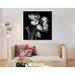 East Urban Home 'Frayed Tulips, B&W' By Magda Indigo Graphic Art Print on Canvas Canvas, Cotton in Black/Gray/White | 26 H x 26 W x 1.5 D in | Wayfair