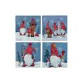 iH casadécor Gnome 4 Piece Trivet Set Ceramic in Blue/Red | 0.2 H x 4 D in | Wayfair XM-JY1030(4)