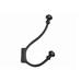 iH casadécor Classic Double Iron Wall Hook (Gun Metal) - Set Of 2 Metal in Black | 5.5 H x 3.25 W x 1.25 D in | Wayfair VC-2016GM(2)