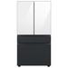 Samsung Bespoke 29 cu. ft. Smart 4-Door Refrigerator w/ Beverage Center & Custom Panels Included in Gray/White | 70 H x 35.75 W x 34.25 D in | Wayfair