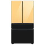 Samsung Bespoke 29 cu. ft. Smart 4-Door Refrigerator w/ Beverage Center & Custom Panels Included in Gray/Yellow | Wayfair
