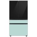 Samsung Bespoke 29 cu. ft. Smart 4-Door Refrigerator w/ AutoFill Water Pitcher & Custom Panels Included in Gray/Blue | Wayfair