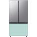 Samsung Bespoke 24 cu. ft. 3-door Refrigerator w/ Beverage Center & Custom Panels Included in Gray/Blue | 70 H x 35.75 W x 28.75 D in | Wayfair