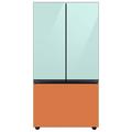 Samsung Bespoke 24 cu. ft. 3-door Refrigerator w/ Beverage Center & Custom Panels Included in Pink/Green/Gray | 70 H x 35.75 W x 28.75 D in | Wayfair