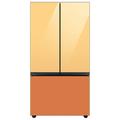 Samsung Bespoke 24 cu. ft. 3-door Refrigerator w/ Beverage Center & Custom Panels Included in Pink/Green/Gray | 70 H x 35.75 W x 28.75 D in | Wayfair