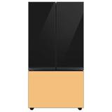 Samsung Bespoke 30 cu. ft. 3-door Refrigerator w/ Beverage Center & Custom Panels Included in Gray/Yellow | 70 H x 35.75 W x 34.25 D in | Wayfair