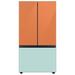 Samsung Bespoke 30 cu. ft. 3-door Refrigerator w/ Beverage Center & Custom Panels Included in Pink/Gray/Green | 70 H x 35.75 W x 34.25 D in | Wayfair