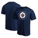 Men's Navy Winnipeg Jets Primary Logo Short Sleeve T-Shirt