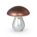 Park Hill Shiny Glass Forest Mushroom Glass/Mercury Glass in White/Brown | 9 H x 7.5 W x 7.5 D in | Wayfair XAB20135