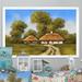 August Grove® Rural House In The Countryside V - Traditional Canvas Wall Decor Canvas, Cotton in White | 24 H x 36 W x 1 D in | Wayfair