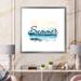 Highland Dunes Summer Seaside Art Illustration II - Nautical & Coastal Canvas Wall Art Canvas in Blue | 16 H x 16 W x 1 D in | Wayfair