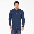 Dickies Men's Heavyweight Heathered Long Sleeve Henley T-Shirt - Dark Navy Heather Size XL (WL451H)