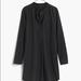 Madewell Dresses | Madewell Charcoal Flannel Latitude Long Sleeve Popover Shirt Dress - Size Xxs | Color: Black/Gray | Size: Xxs