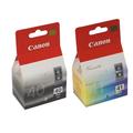 2 Canon Pixma MP190 Original Printer Ink Cartridges - Black+Tri-Colour- High Capacity