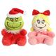 Aurora Palm Pals Christmas Plush 2 Piece Bundle, Santa Grinch and Cindy Lou Who, Multi-colored