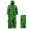 Opaeroo Camouflage Hunting Geely Suits Woodland 3D Leaf Ghillie Suit Camo Outfit Sniper Costume for Men, Hunters, Sniper Airsoft and Paintball Photography or Halloween