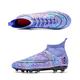 Boys Cleats Soccer Mens Training Athletic Outdoor Indoor Soccer Boots Comfortable Football Shoes Spike Sneaker Youth Competition Mid-top Lace-up Student Cleats Sneakers Purple 36