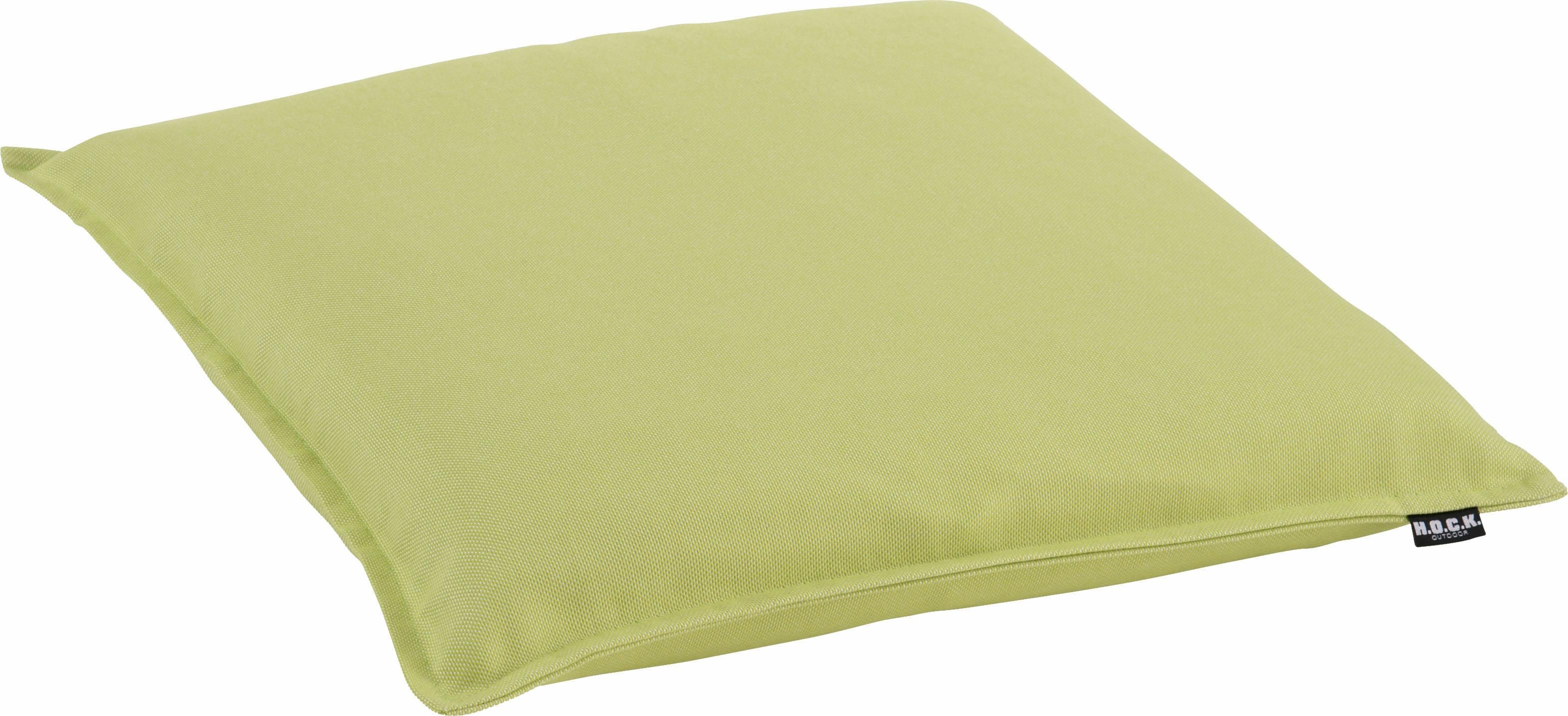 Stuhlkissen H.O.C.K. "Caribe", grün (grün, unifarben), B:45cm H:4cm L:45cm, Polyacryl (dralon), Dekokissen_Sitzkissen_Kissenhüllen, 45/45/4 cm