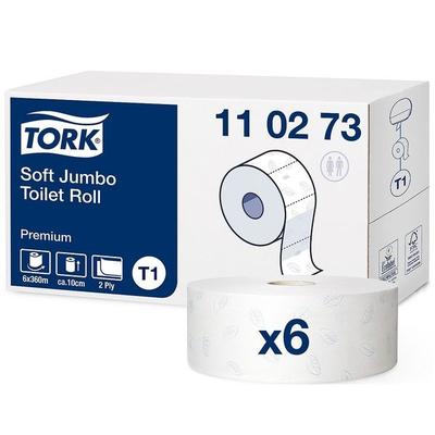 Tork Toilettenpapier »Premium T1« Jumbi-Rollen 2-lagig - 6 Rollen weiß