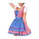 atixo Dirndline Damen Traditionelles Minidirndl Kleid f?r besondere Anl?sse, rot/blau/wei?, S