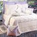 Lavender Trellis Twin Quilt 100% Cotton Lightweight Machine Washable Reversible Bedspread Coverlet